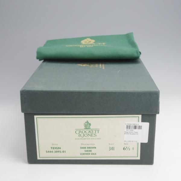 極上★クロケット&ジョーンズ 6.5E【★コインローファー/TEIGN/341ラスト】スエード/濃茶/メンズ/Crockett&Jones★j940