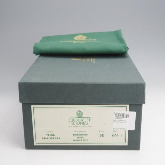 極上★クロケット&ジョーンズ 6.5E【★コインローファー/TEIGN/341ラスト】スエード/濃茶/メンズ/Crockett&Jones★j940