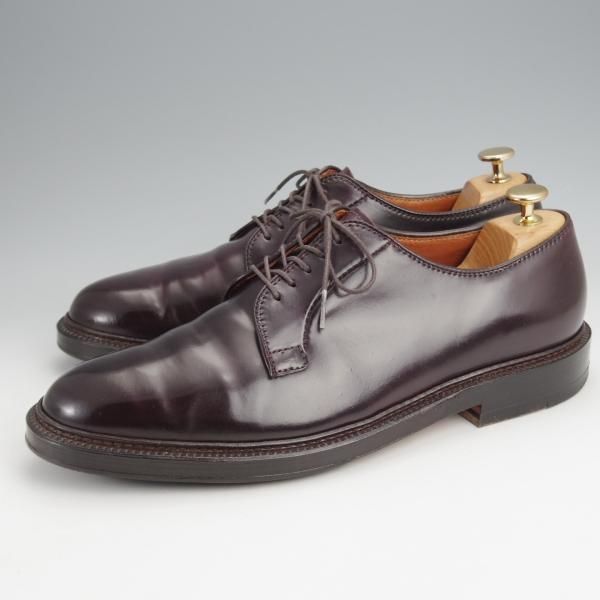極美品★オールデン 9E【定価￥184,800-★コードバン仕様/990】バリーラスト/プレーントゥ/#8/赤茶/メンズ/ALDEN★j941