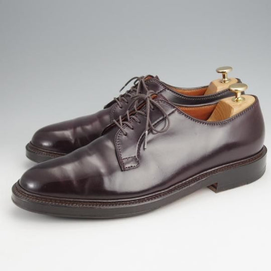 極美品★オールデン 9E【定価￥184,800-★コードバン仕様/990】バリーラスト/プレーントゥ/#8/赤茶/メンズ/ALDEN★j941
