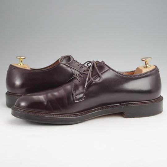 極美品★オールデン 9E【定価￥184,800-★コードバン仕様/990】バリーラスト/プレーントゥ/#8/赤茶/メンズ/ALDEN★j941