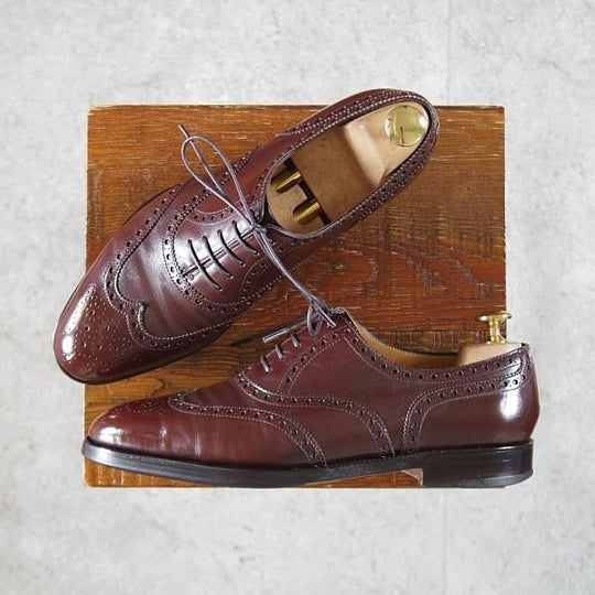 極上★ジョンロブ 5D【貴重★8695ラスト/MASHALL】フルブローグ/カーフ/濃茶/メンズ/JOHN LOBB★j944