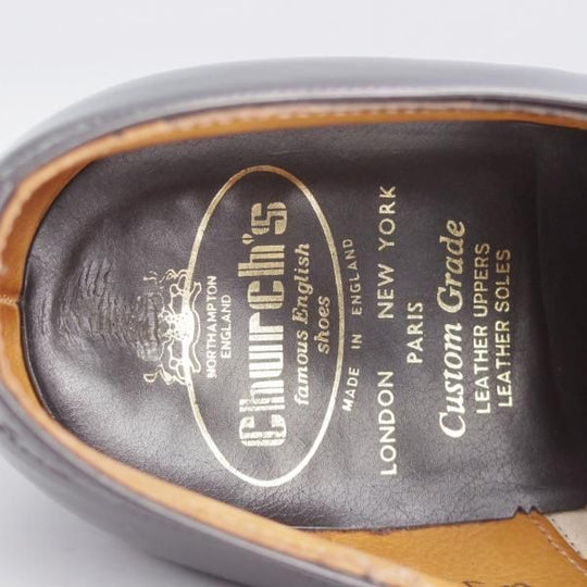 ★チャーチ 65G/UK6.5【旧チャーチ★73ラスト/ブックバインダーカーフ】3都市ロゴ/LEGATE/クォーターブローグ/黒/メンズ/Church'★j947