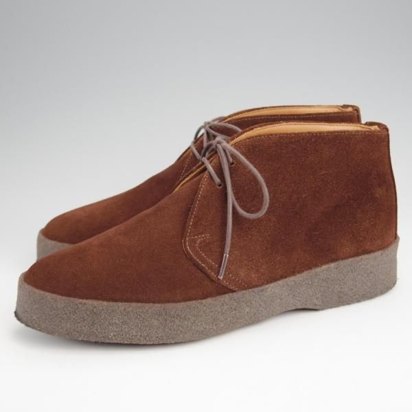 極美品★(英)SANDERS/サンダース(レディース) SIZE 5【定価￥52,800-★チャッカブーツ/マッドガード】1174PSS/スエード/濃茶★j952