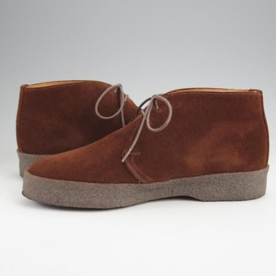 極美品★(英)SANDERS/サンダース(レディース) SIZE 5【定価￥52,800-★チャッカブーツ/マッドガード】1174PSS/スエード/濃茶★j952