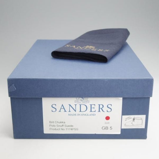 極美品★(英)SANDERS/サンダース(レディース) SIZE 5【定価￥52,800-★チャッカブーツ/マッドガード】1174PSS/スエード/濃茶★j952