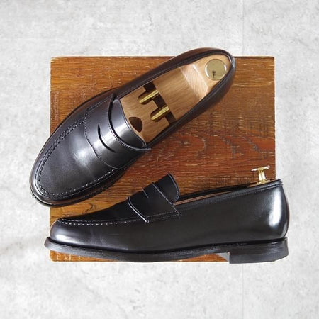 極上★クロケット&ジョーンズ 6E【定価￥99,000-★BOSTON 2/ボストン】CITYソール/376ラスト/コインローファー/黒/Crockett&Jones★j959