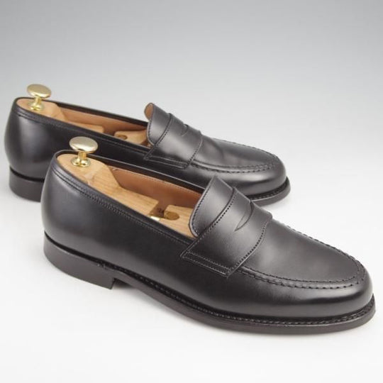 極上★クロケット&ジョーンズ 6E【定価￥99,000-★BOSTON 2/ボストン】CITYソール/376ラスト/コインローファー/黒/Crockett&Jones★j959