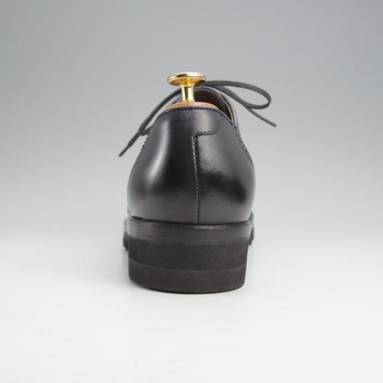 極美品★(伊)F.LLIジャコメッティ SIZE 42【シャークソール仕様★ロングウイング/FG216】Massimo/カーフ/紺/Giacometti★j960