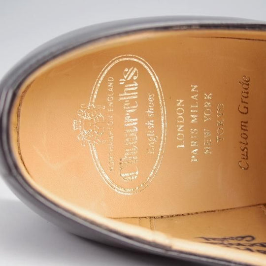 未使用★チャーチ 65F/UK6.5【定価￥176,000-★コンサル/CONSUL】173ラスト/ストレートチップ/黒/メンズ/Church'★j963