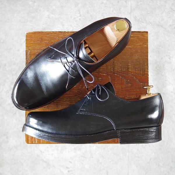 極美品★(独)ハインリッヒ・ディンケラッカー SIZE 8【貴重★コムデギャルソン別注/ジュンヤワタナベ】RIO/リオ/プレーントゥ/黒★j964