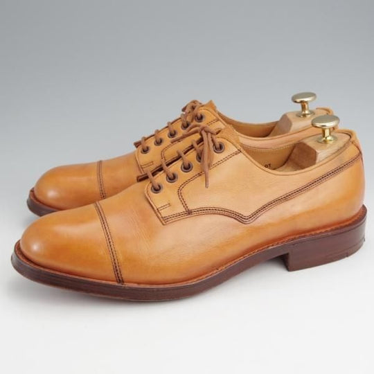 美品★クロケット&ジョーンズ 7E【貴重★ヴェルトショーン製法(ケンゴン同仕様)/VELDT】カーフ/薄茶/メンズ/Crockett&Jones★j965