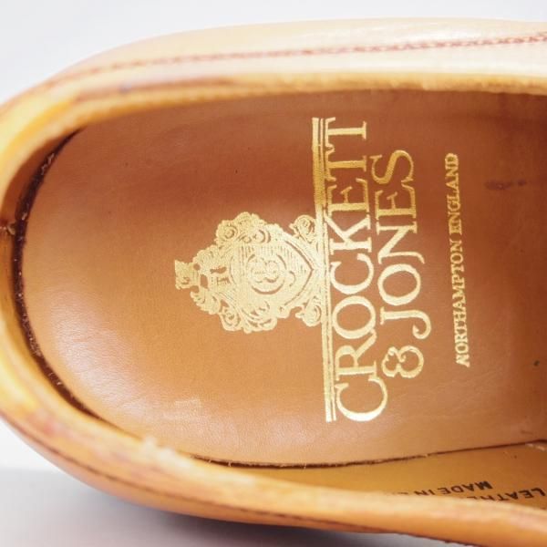 美品★クロケット&ジョーンズ 7E【貴重★ヴェルトショーン製法(ケンゴン同仕様)/VELDT】カーフ/薄茶/メンズ/Crockett&Jones★j965