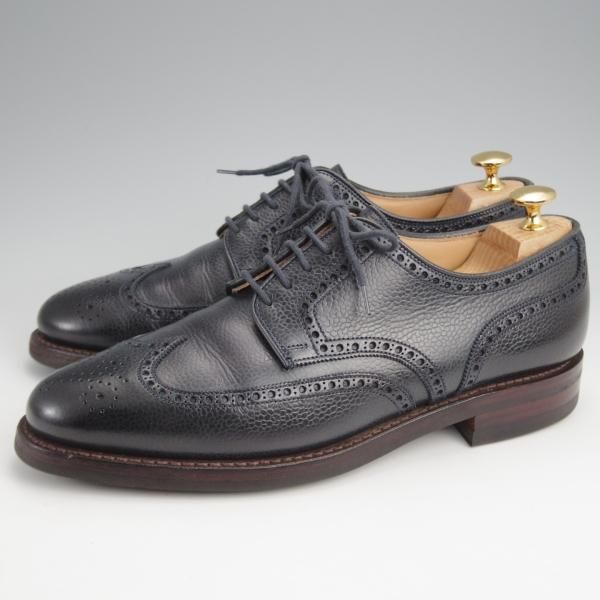極上★クロケット&ジョーンズ UK7/US7.5D【ダイナイトソール★ブルックスブラザーズ別注/Peal&co】240ラスト/紺/Crockett&Jones★j966