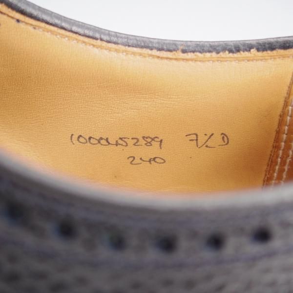 極上★クロケット&ジョーンズ UK7/US7.5D【ダイナイトソール★ブルックスブラザーズ別注/Peal&co】240ラスト/紺/Crockett&Jones★j966
