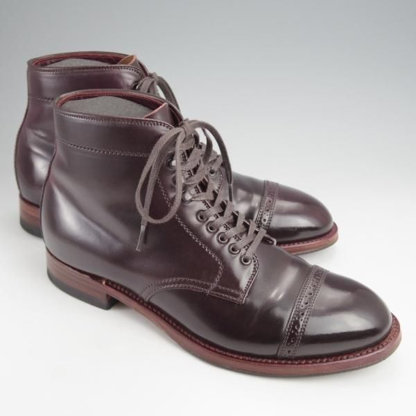 極美品★オールデン 7.5D【現行定価19万円程度★コードバン仕様/モディファイドラスト】N8804H/レースアップブーツ/赤茶/ALDEN★j969