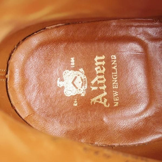 極美品★オールデン 7.5D【現行定価19万円程度★コードバン仕様/モディファイドラスト】N8804H/レースアップブーツ/赤茶/ALDEN★j969