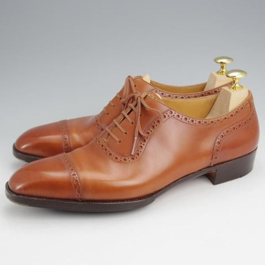 極上★セイジ・マッカーシー UK6程度【オーダー価格25万円程度〜★純正シューツリー付き/クォーターブローグ】茶/SEIJI McCARTHY★j970