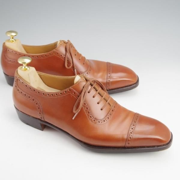 極上★セイジ・マッカーシー UK6程度【オーダー価格25万円程度〜★純正シューツリー付き/クォーターブローグ】茶/SEIJI McCARTHY★j970