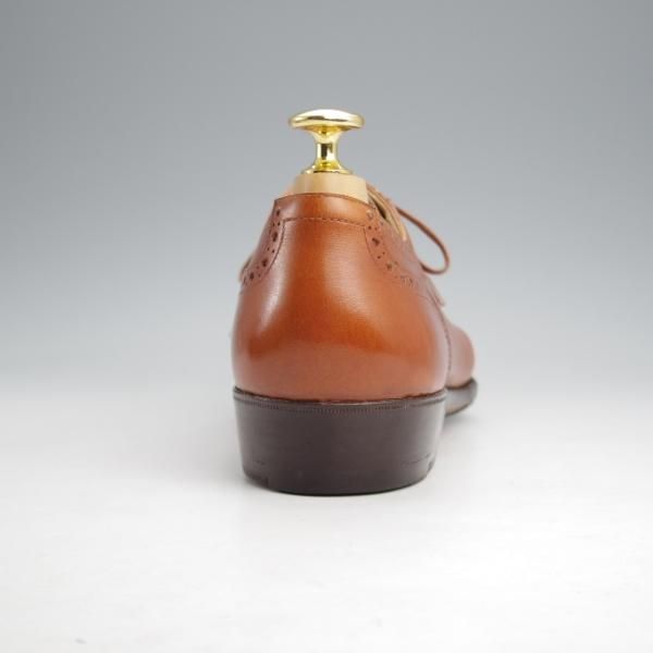 極上★セイジ・マッカーシー UK6程度【オーダー価格25万円程度〜★純正シューツリー付き/クォーターブローグ】茶/SEIJI McCARTHY★j970