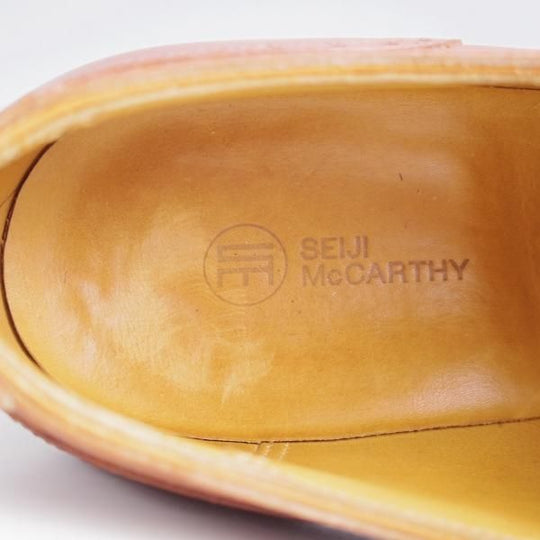 極上★セイジ・マッカーシー UK6程度【オーダー価格25万円程度〜★純正シューツリー付き/クォーターブローグ】茶/SEIJI McCARTHY★j970