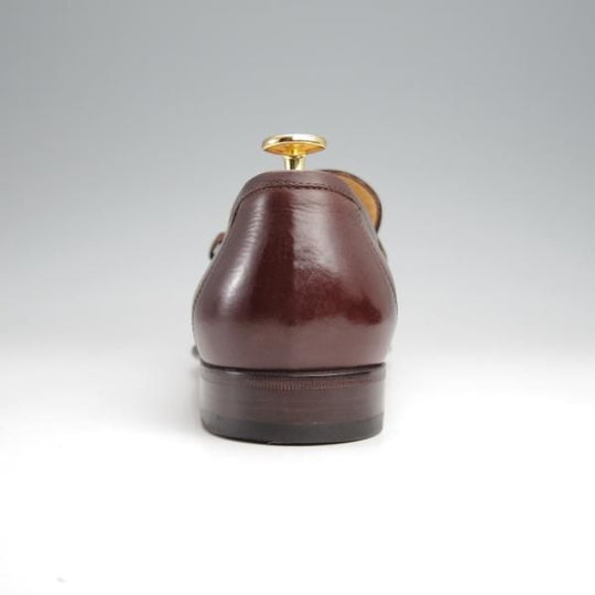 美品★(伊)タニノクリスチー SIZE 7.5【定価10万円以上★ストラップ/ローファー】カーフ/濃茶/メンズ/TANINO CRISCI★j973