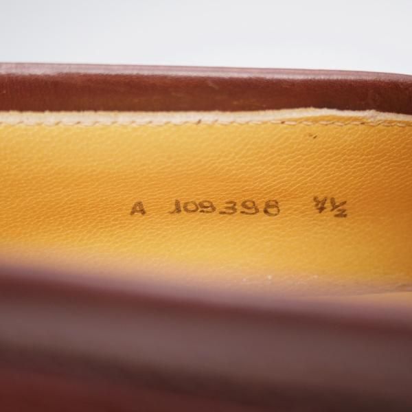 美品★(伊)タニノクリスチー SIZE 7.5【定価10万円以上★ストラップ/ローファー】カーフ/濃茶/メンズ/TANINO CRISCI★j973