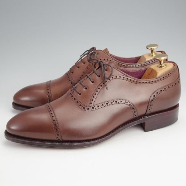 未使用★(スペイン製)カルミナ SIZE 7.5【定価￥80,300-★トレーディングポスト別注/80168】クォーターブローグ/濃茶/CARMINA★j975