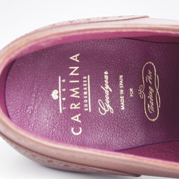未使用★(スペイン製)カルミナ SIZE 7.5【定価￥80,300-★トレーディングポスト別注/80168】クォーターブローグ/濃茶/CARMINA★j975