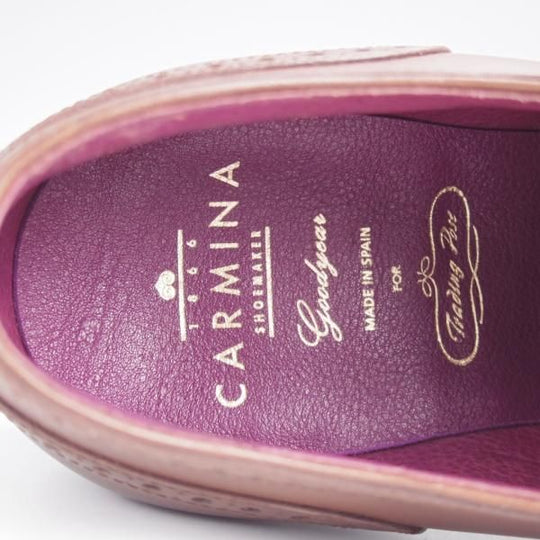 未使用★(スペイン製)カルミナ SIZE 7.5【定価￥80,300-★トレーディングポスト別注/80168】クォーターブローグ/濃茶/CARMINA★j975