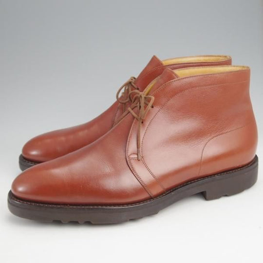 極上★ジョンロブ 8.5E【★チャッカブーツ/KENT/8695ラスト】ケント/アシュビーソール/シボ革/チェスナット/茶/JOHN LOBB★j976