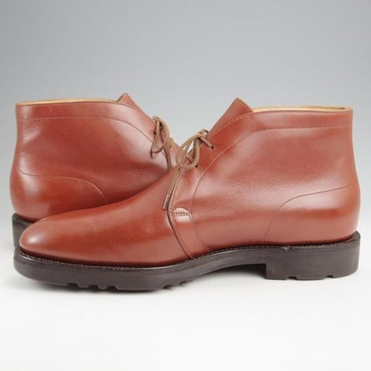 極上★ジョンロブ 8.5E【★チャッカブーツ/KENT/8695ラスト】ケント/アシュビーソール/シボ革/チェスナット/茶/JOHN LOBB★j976