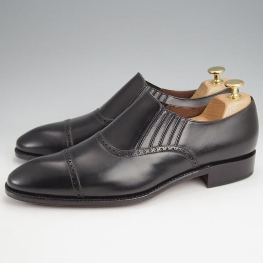 未使用★(スペイン製)カルミナ SIZE 7.5【定価￥78,840-★トレーディングポスト別注/80209】サイドエラスティック/黒/CARMINA★j977