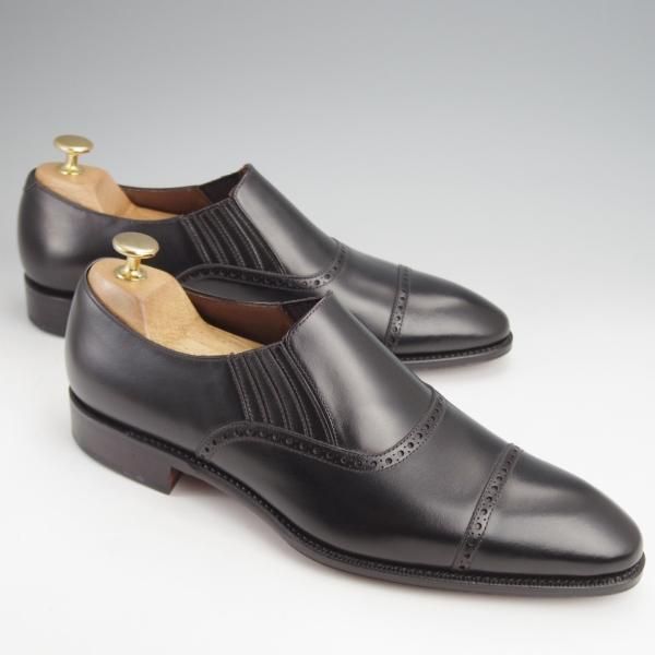 未使用★(スペイン製)カルミナ SIZE 7.5【定価￥78,840-★トレーディングポスト別注/80209】サイドエラスティック/黒/CARMINA★j977