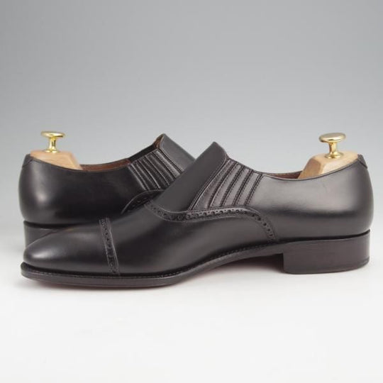 未使用★(スペイン製)カルミナ SIZE 7.5【定価￥78,840-★トレーディングポスト別注/80209】サイドエラスティック/黒/CARMINA★j977