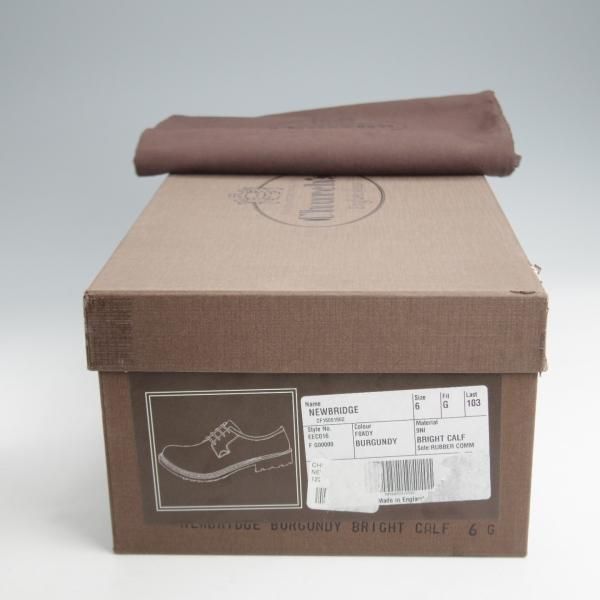 未使用★チャーチ 60G/UK6【コマンドソール仕様★NEWBRIDGE/103ラスト】5都市ロゴ/プレーントゥ/赤茶/Church'★j978