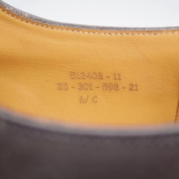 極美品★J.M.ウエストン 6.5C【現行定価￥159,500-★ロシアンカーフ仕様/ハーフハント/598】Uチップ/黒/Weston/ウェストン★j979