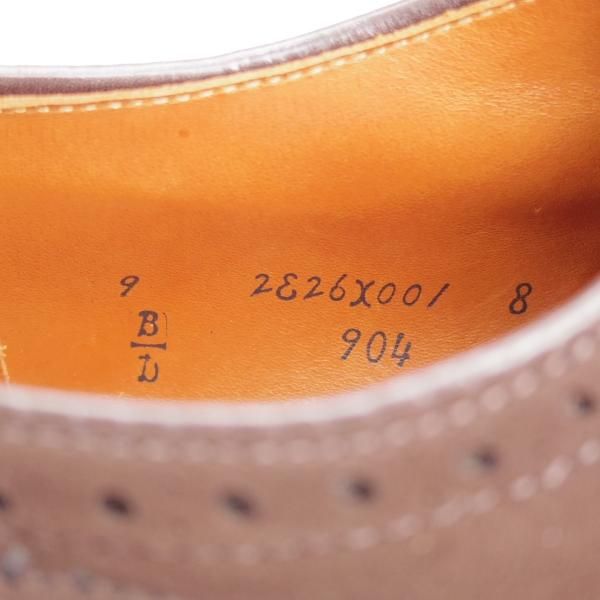 未使用★オールデン 9D【現行定価13万円以上★フルブローグ/904/ハンプトンラスト】Hampton/スエード/濃茶/メンズ/ALDEN★j981