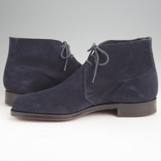 未使用★クロケット&ジョーンズ 7E【定価￥74,800-★チャッカブーツ/CHUKKA】200ラスト/スエード/紺/Crockett&Jones★j986