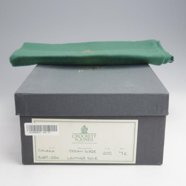 未使用★クロケット&ジョーンズ 7E【定価￥74,800-★チャッカブーツ/CHUKKA】200ラスト/スエード/紺/Crockett&Jones★j986