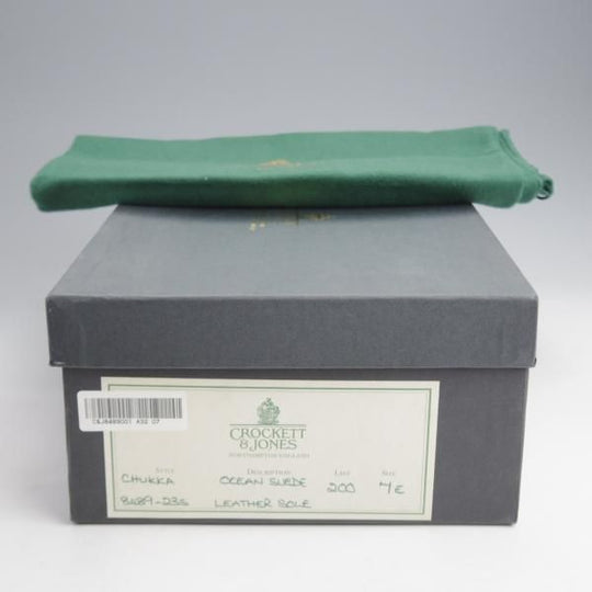 未使用★クロケット&ジョーンズ 7E【定価￥74,800-★チャッカブーツ/CHUKKA】200ラスト/スエード/紺/Crockett&Jones★j986