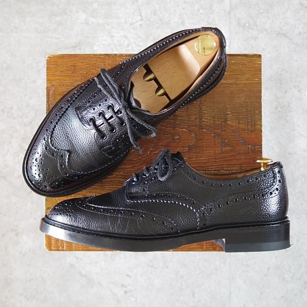 ★トリッカーズ SIZE 6.5【定価￥121,000-★バートン同系モデル/ILKLEY】カントリーシューズ/グレインレザー/黒/メンズ/Tricker's★j988