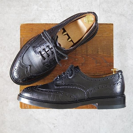 ★トリッカーズ SIZE 6.5【定価￥121,000-★バートン同系モデル/ILKLEY】カントリーシューズ/グレインレザー/黒/メンズ/Tricker's★j988