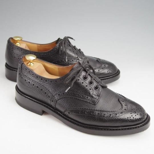 ★トリッカーズ SIZE 6.5【定価￥121,000-★バートン同系モデル/ILKLEY】カントリーシューズ/グレインレザー/黒/メンズ/Tricker's★j988