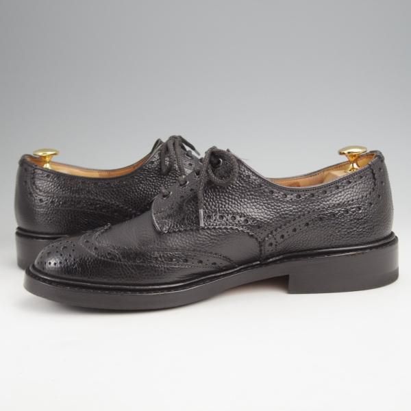 ★トリッカーズ SIZE 6.5【定価￥121,000-★バートン同系モデル/ILKLEY】カントリーシューズ/グレインレザー/黒/メンズ/Tricker's★j988