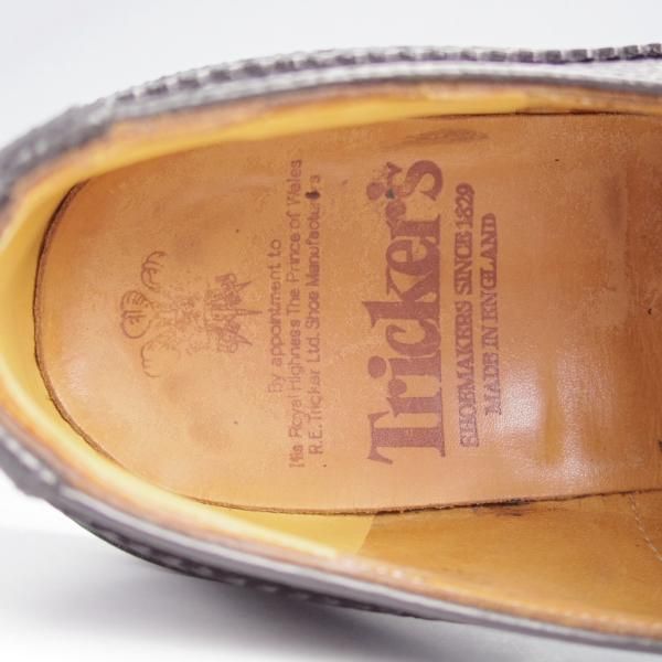 ★トリッカーズ SIZE 6.5【定価￥121,000-★バートン同系モデル/ILKLEY】カントリーシューズ/グレインレザー/黒/メンズ/Tricker's★j988