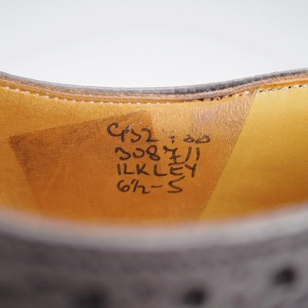 ★トリッカーズ SIZE 6.5【定価￥121,000-★バートン同系モデル/ILKLEY】カントリーシューズ/グレインレザー/黒/メンズ/Tricker's★j988