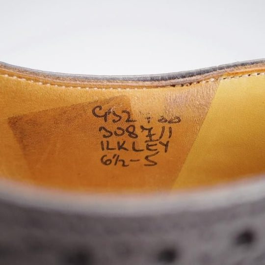 ★トリッカーズ SIZE 6.5【定価￥121,000-★バートン同系モデル/ILKLEY】カントリーシューズ/グレインレザー/黒/メンズ/Tricker's★j988