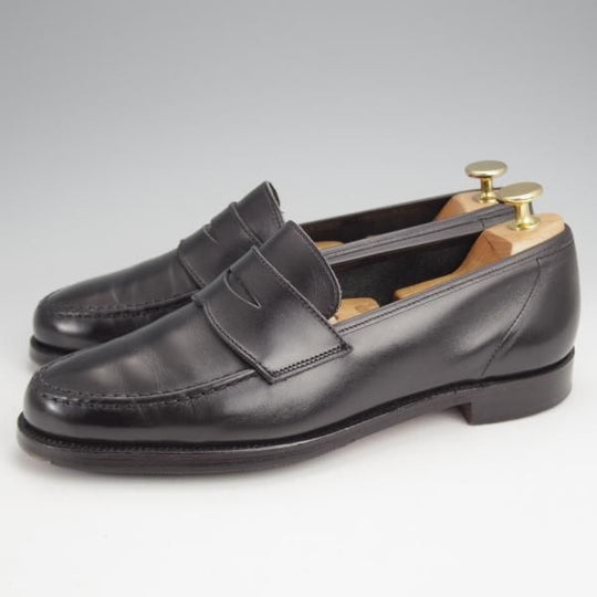 極上★クロケット&ジョーンズ 6E【定価￥86,900-★HARVARD 2/ハーバード】コインローファー/376ラスト/カーフ/黒/Crockett&Jones★j989