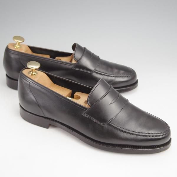 極上★クロケット&ジョーンズ 6E【定価￥86,900-★HARVARD 2/ハーバード】コインローファー/376ラスト/カーフ/黒/Crockett&Jones★j989